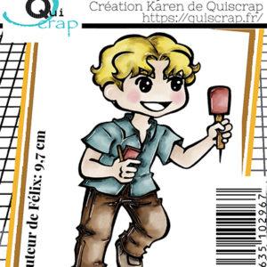 Tampons A7 – Félix journaliste – Collection Pages de Vie – Quiscrap