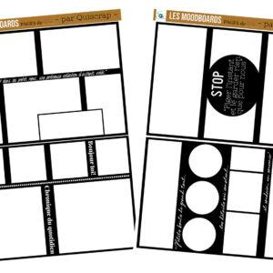 Lot de 2 Planches de dies-cut A5 – Les moodboards – Collection Pages de Vie – Quiscrap