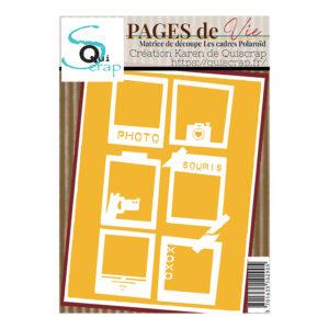 Matrice de découpe – Les cadres Polaroïd - Collection Pages de Vie - Quiscrap