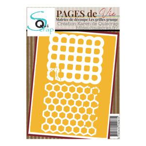 Matrice de découpe – Les grilles grunge – Collection Pages de Vie – Quiscrap