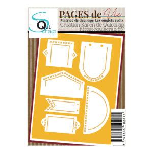 Matrice de découpe – Les onglets croix – Collection Pages de Vie – Quiscrap
