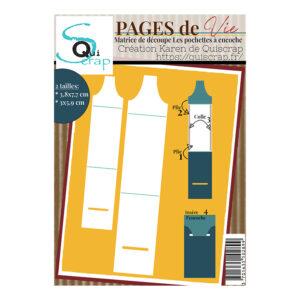 Matrice de découpe – Les pochettes à encoche - Collection Pages de Vie - Quiscrap