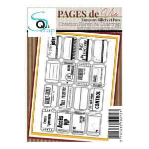 Tampons A6 – Billets et pass – Collection Pages de Vie – Quiscrap