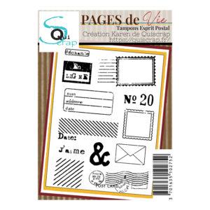 Tampons A6 – Esprit postal - Collection Pages de Vie - Quiscrap