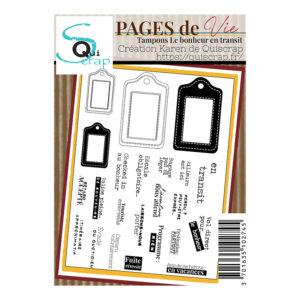 Tampons A6 – Le bonheur en transit - Collection Pages de Vie - Quiscrap