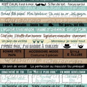 Planche de dies-cut – Les mots pour lui – Collection Les mots – Quiscrap