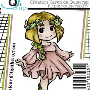 Tampons A7 – Agathe au printemps – Quiscrap