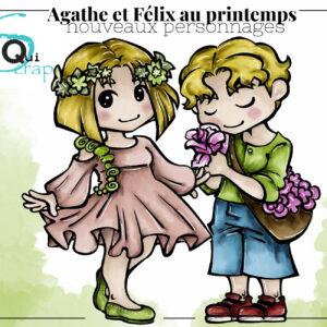 Tampons A7 – Félix au printemps – Quiscrap