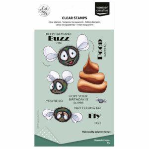 Tampons clear – Bloom & Zoom – Fly – Vaessen Créative