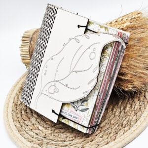 Couverture bois Feuille + Tuto Minialbum Printemps