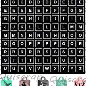 Planche de dies-cut A5 – Mini-alphabet et étiquettes – Quiscrap