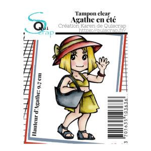 Tampons A7 – Agathe en été – Collection Douce France – Quiscrap