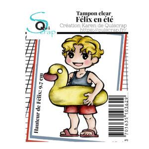 Tampons A7 – Félix en été – Collection Douce France – Quiscrap