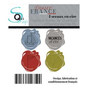 Lot de 4 sceaux en cire – Collection Douce France – Quiscrap