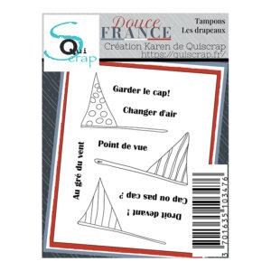 Tampons A7 – Les drapeaux – Collection Douce France – Quiscrap
