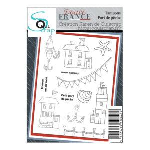 Tampons A6 – Port de pêche – Collection Douce France – Quiscrap