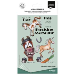 Tampons clear – Horse Cheval – on the Farm – Carla Creates Vaessen Créative