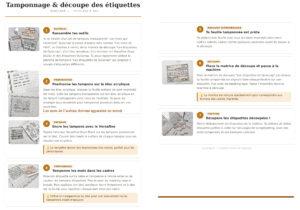 Lire la suite à propos de l’article Pas à pas « Tamponnage et découpe des étiquettes Quiscrap »