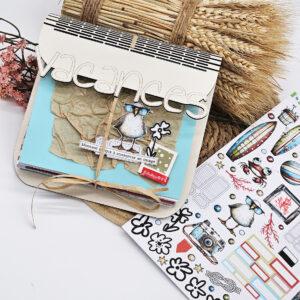 Kit Minialbum Je pars en vacances avec mon kit de scrap été 2026 + option 5 pages de scrap (TOUT INCLUS)