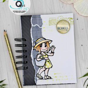 Tampons A7 – Agathe en été – Collection Douce France – Quiscrap