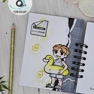 Tampons A7 – Félix en été – Collection Douce France – Quiscrap