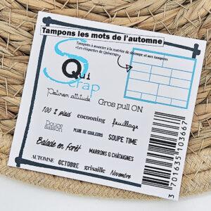 Tampons A8 – Les mots de l&rsquo;automne – Quiscrap
