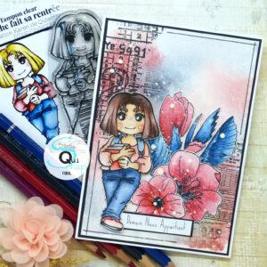 Tampons A7 – Agathe fait sa rentrée – Quiscrap