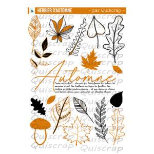 Planche de Dies-cut A5 – Herbier d&rsquo;Automne – Quiscrap