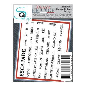 Tampons A7 – Escapade dans le pays – Collection Douce France – Quiscrap
