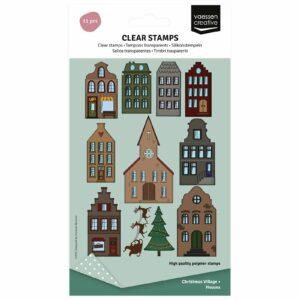 Tampons clear – Christmas Village –  Vaessen Créative
