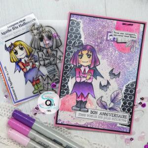 Tampons A7 – Agathe fête halloween – Quiscrap