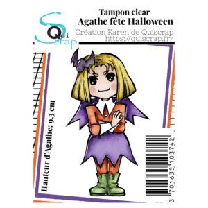 Tampons A7 – Agathe fête halloween – Quiscrap