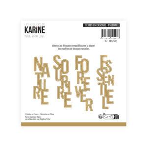 Matrice de découpe – Textes en Cascade Essentiel – Collection Made With Love – Les Ateliers de Karine